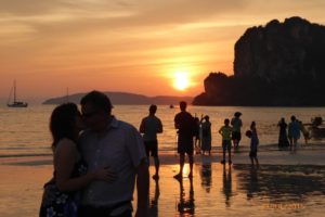 Sunset Railey Beach Thailand