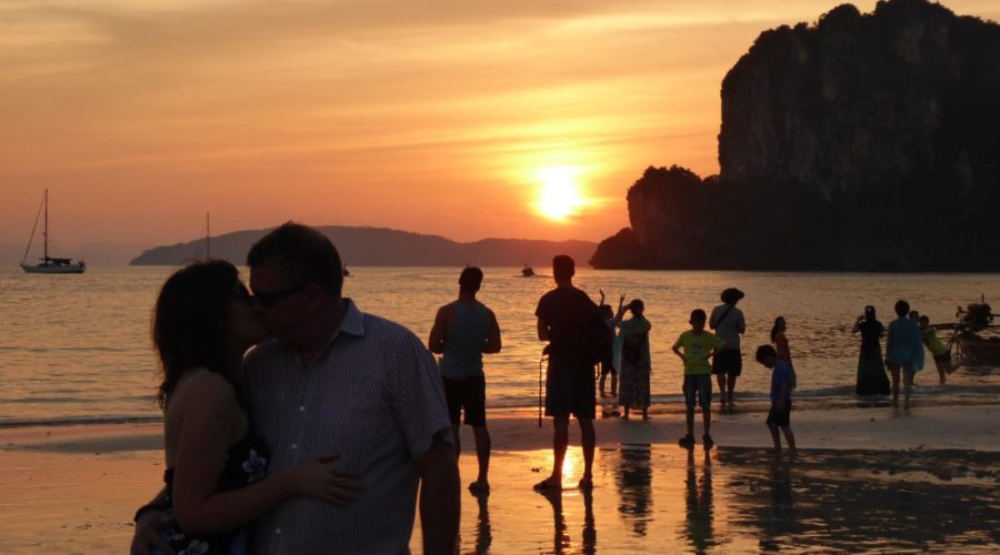 Sunset Railey Beach Thailand