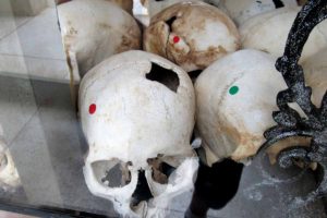 The skulls, Killing Fields, Phnom Penh, Cambodia