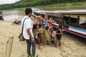 Village Children Nagi Of Mekong Mekong River Cruise Laos
