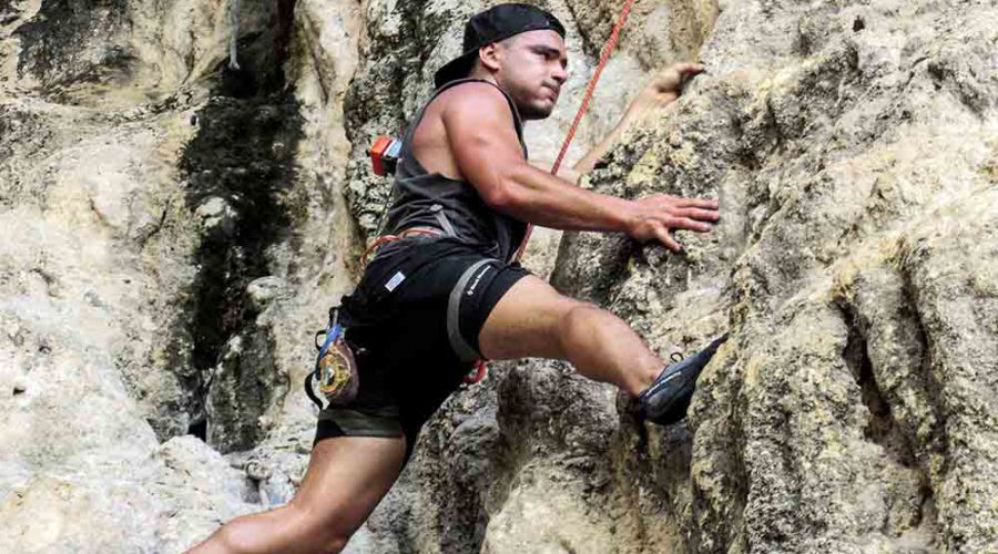 Rock climbing at Railay, Thailand