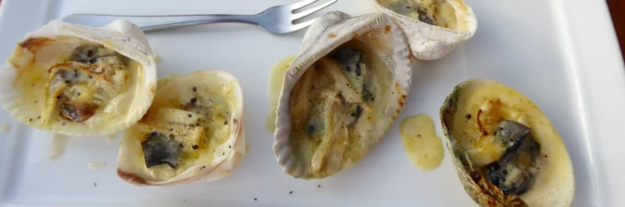 Grilled creamy oysters