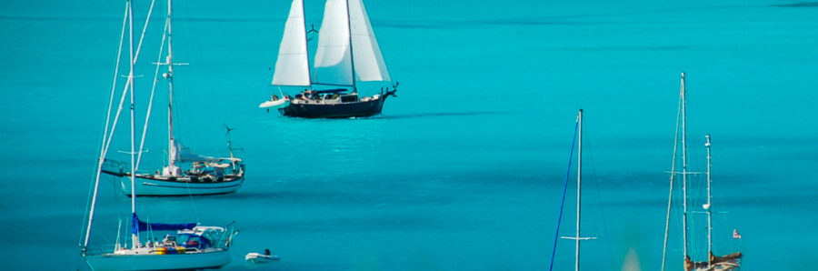 Photo of yachts at anchor