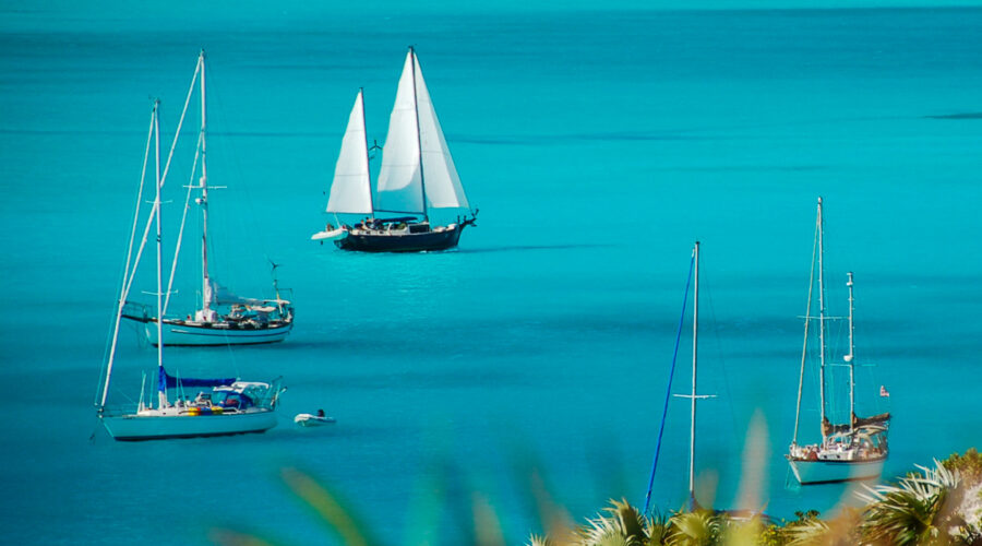 Photo of yachts at anchor