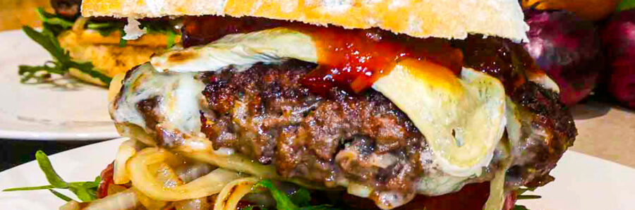 The Roo Burger! Kangaroo Burger with Quandong Sauce