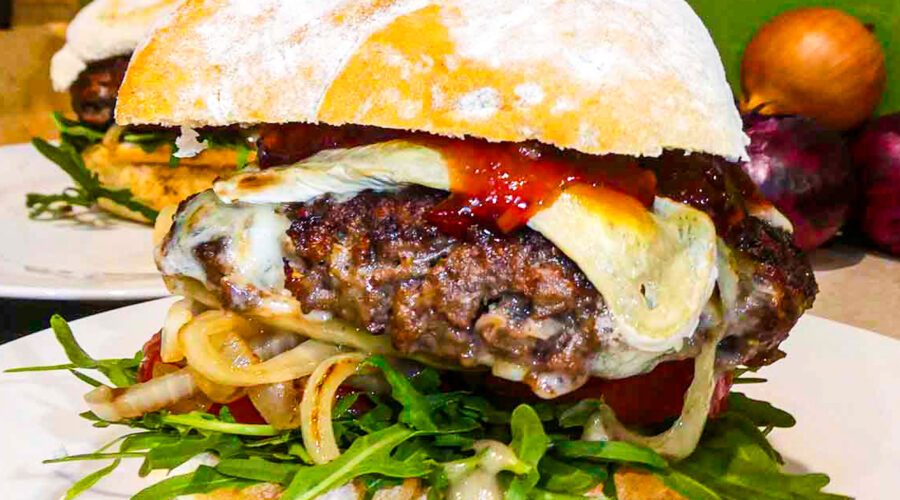 The Roo Burger! Kangaroo Burger with Quandong Sauce