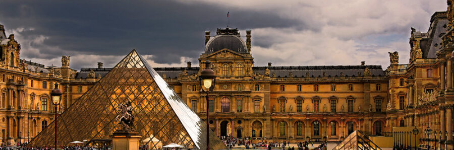 Visiting the Louvre in Paris photo of the ourside of the Louvre